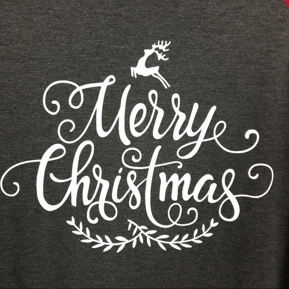 Merry Christmas red baseball tee - Picture 3 of 5